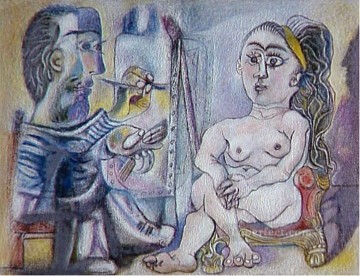 The Artist and His Model L artiste et son modele 7 1963 cubist Pablo Picasso Oil Paintings